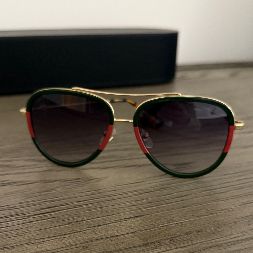 Gucci Green and Red Sunglasses